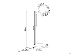 Lampada da scrivania a LED LIBRA con dimmer Bianco