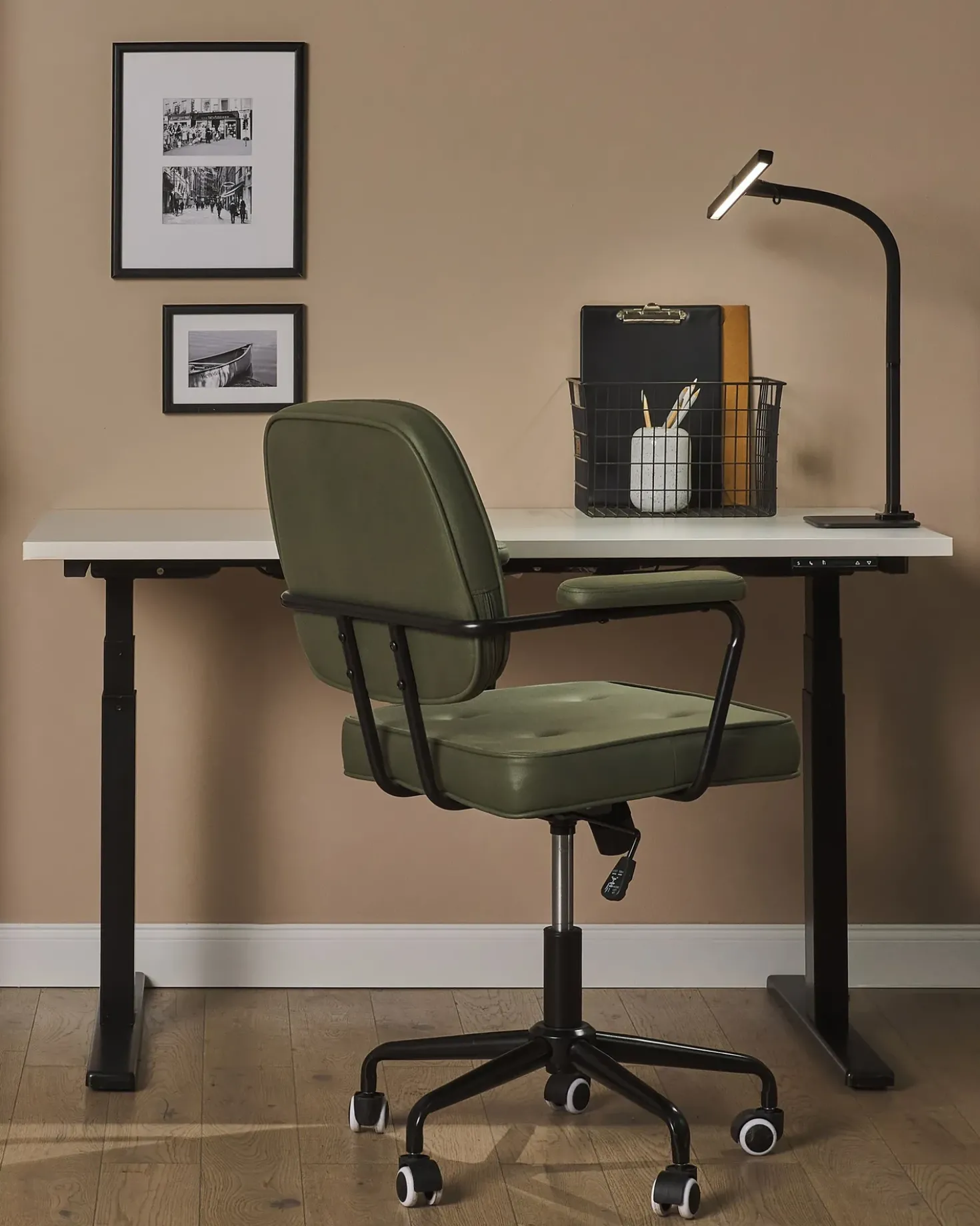 Lampada da scrivania a LED KOURIS con sensore di movimento Metallo Nero