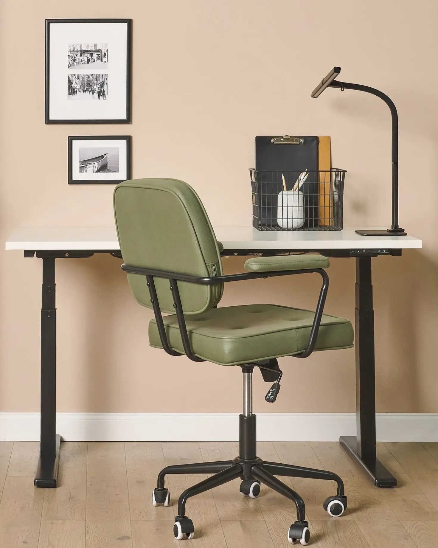 Lampada da scrivania a LED KOURIS con sensore di movimento Metallo Nero