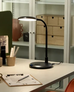 Lampada da scrivania a LED COLUMBA Regolabile Metallo Nero