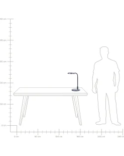 Lampada da scrivania a LED COLUMBA Regolabile Metallo Nero