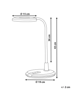 Lampada da scrivania a LED COLUMBA Regolabile Metallo Nero