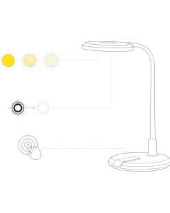 Lampada da scrivania a LED COLUMBA Regolabile Metallo Nero