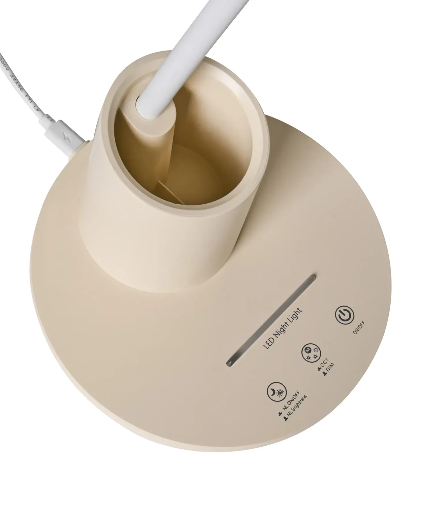 Lampada da scrivania a LED VELA con dimmer Beige chiaro