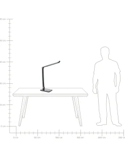 Lampada da scrivania a LED LEPUS con sensore di movimento Grigio scuro