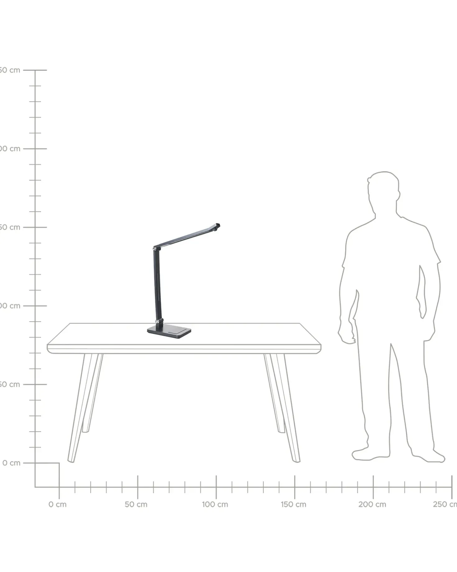Lampada da scrivania a LED LEPUS con sensore di movimento Grigio scuro