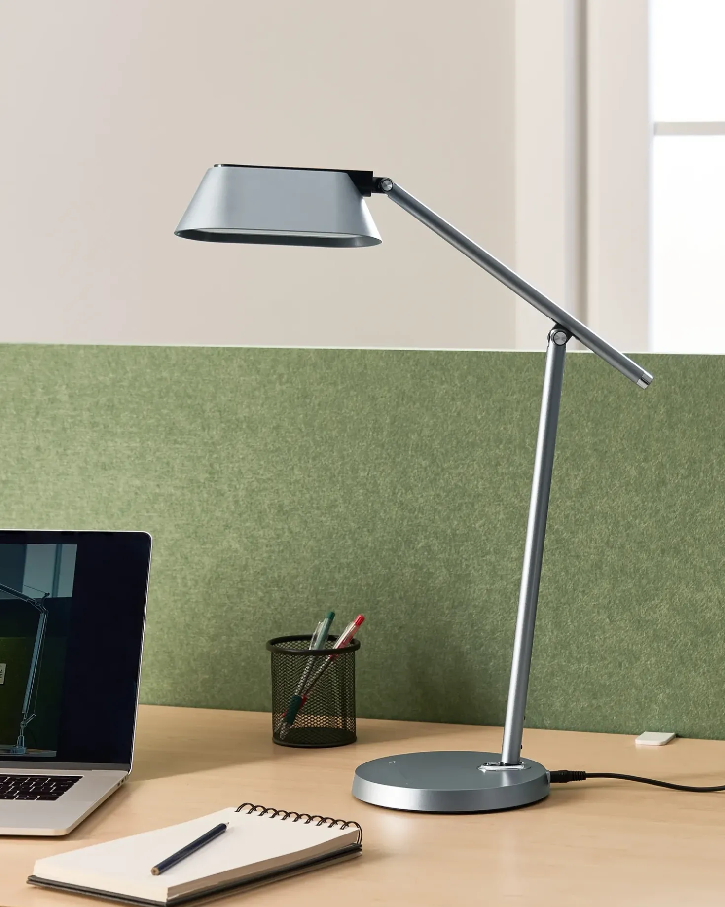 Lampada da scrivania a LED LEONIS con dimmer Grigio