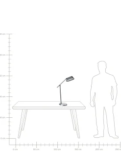 Lampada da scrivania a LED LEONIS con dimmer Grigio