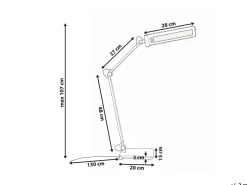 Lampada da scrivania a LED AQUILA con dimmer Argento