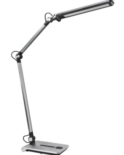 Lampada da scrivania a LED AQUILA con dimmer Argento