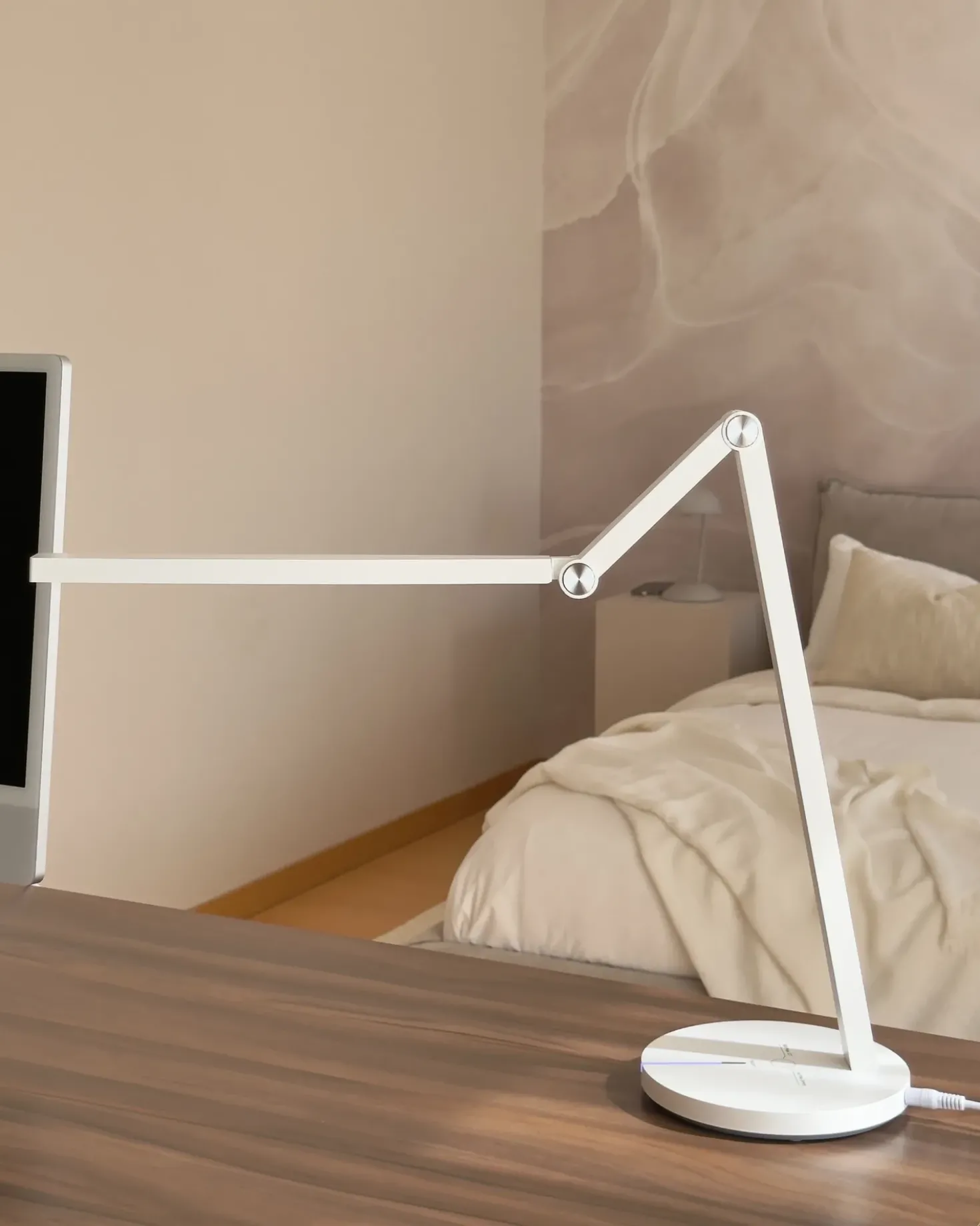 Lampada da scrivania a LED DORADO con dimmer Metallo Bianco