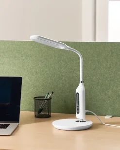 Lampada da scrivania a LED CYGNUS con dimmer Metallo Bianco