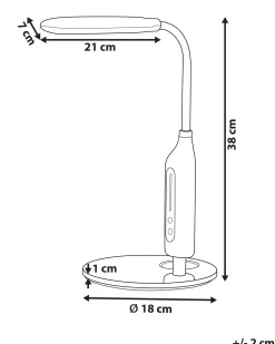 Lampada da scrivania a LED CYGNUS con dimmer Metallo Bianco