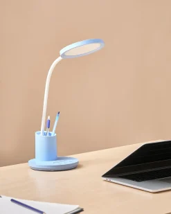 Lampada da scrivania a LED VELA con dimmer Blu