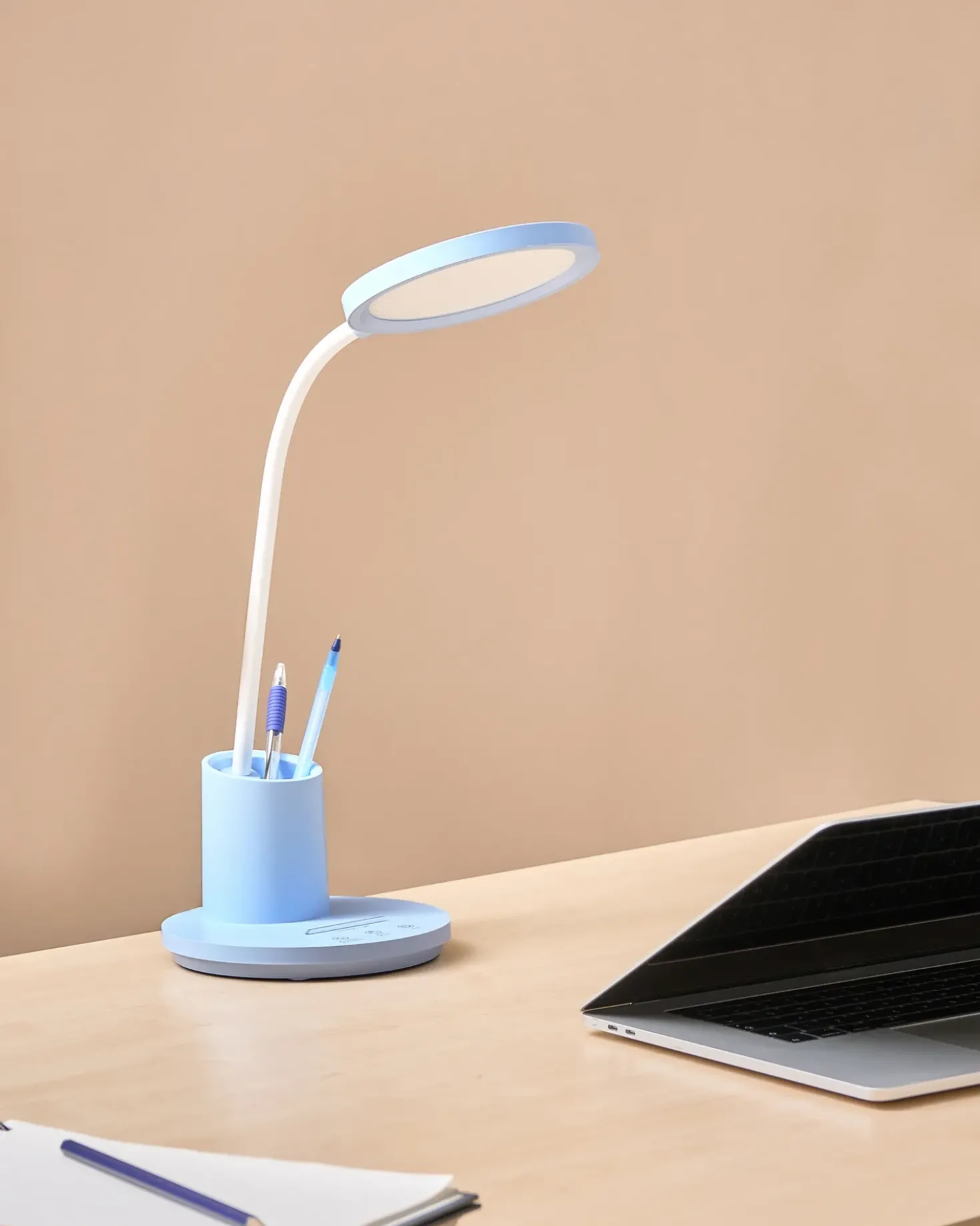Lampada da scrivania a LED VELA con dimmer Blu