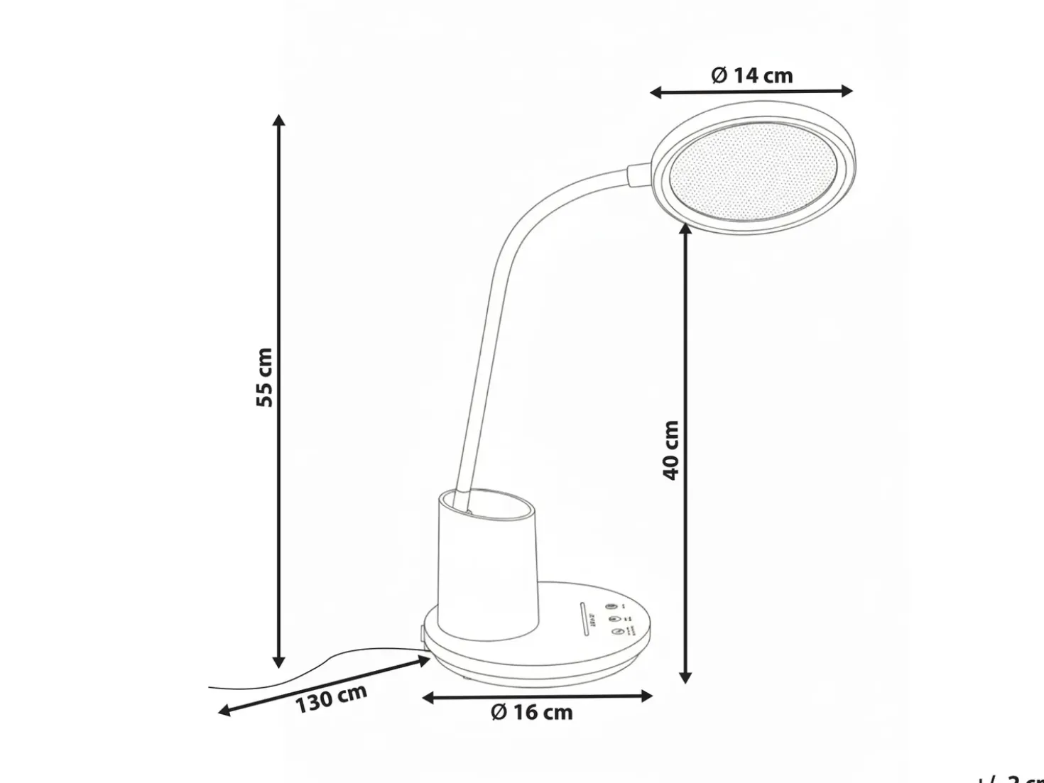Lampada da scrivania a LED VELA con dimmer Blu