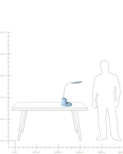 Lampada da scrivania a LED VELA con dimmer Blu