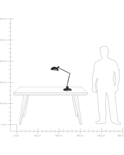 Lampada da scrivania MERAMEC Regolabile Metallo Nero