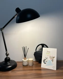Lampada da scrivania MERAMEC Regolabile Metallo Nero
