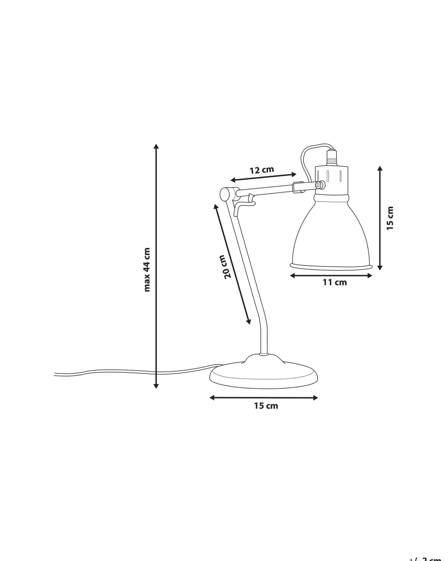 Lampada da scrivania MONSAN Regolabile Metallo Ottone