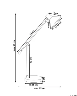 Lampada da scrivania PINKEEN Metallo Oro