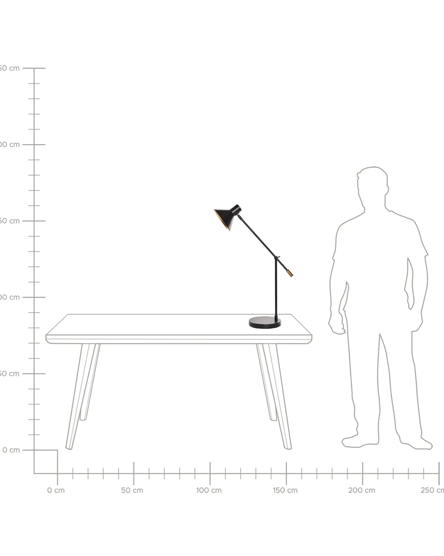 Lampada da scrivania PINKEEN Metallo Nero