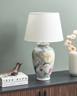 Lampada da tavolo ACROSSO Porcellana Bianco