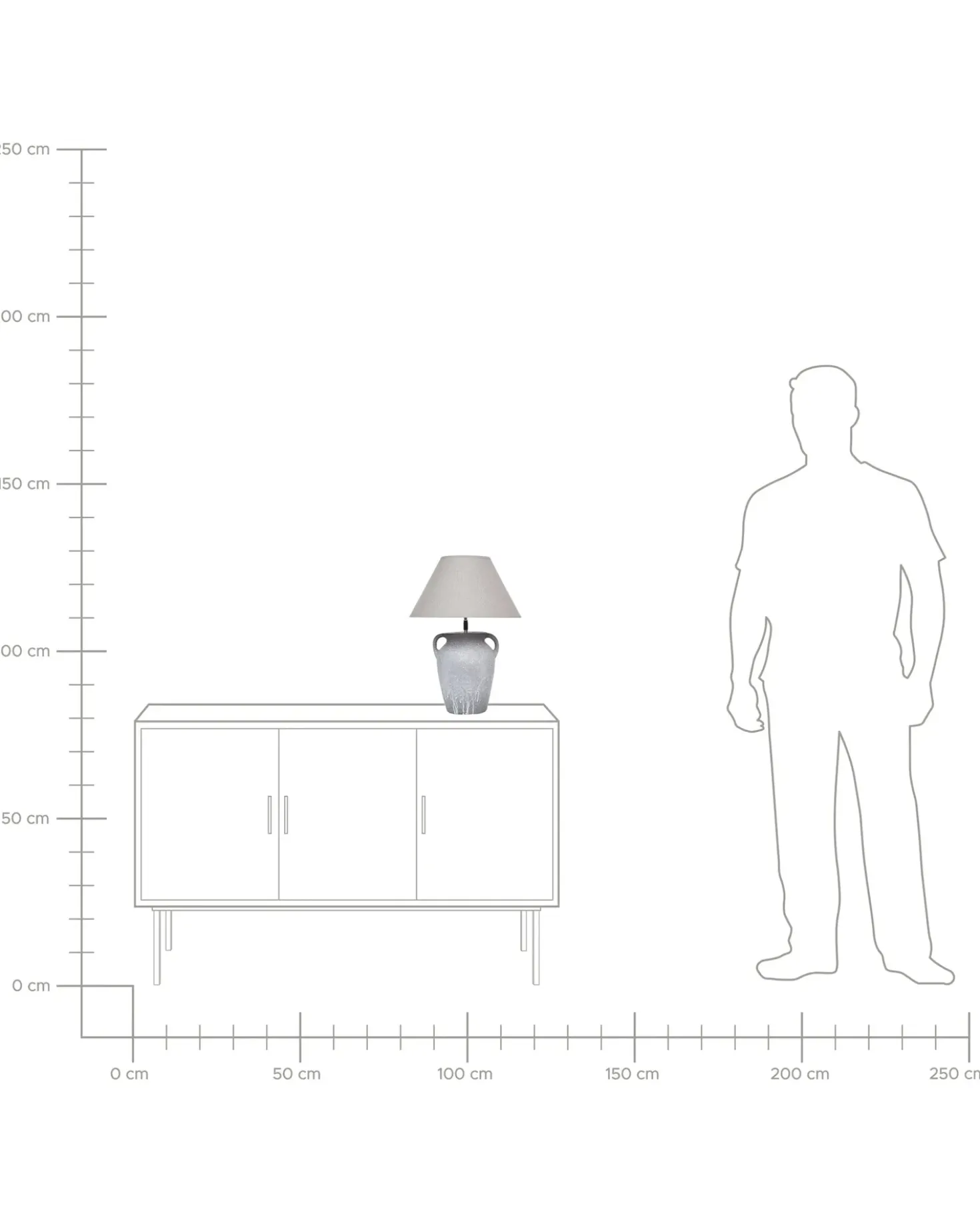 Lampada da tavolo AGEFET Ceramica Grigio