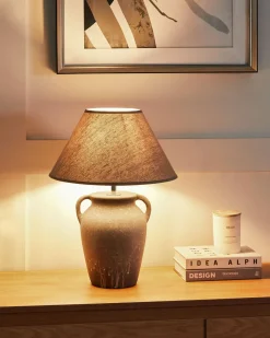 Lampada da tavolo AGEFET Ceramica Grigio