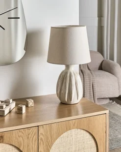 Lampada da tavolo AGUAN Ceramica Beige chiaro