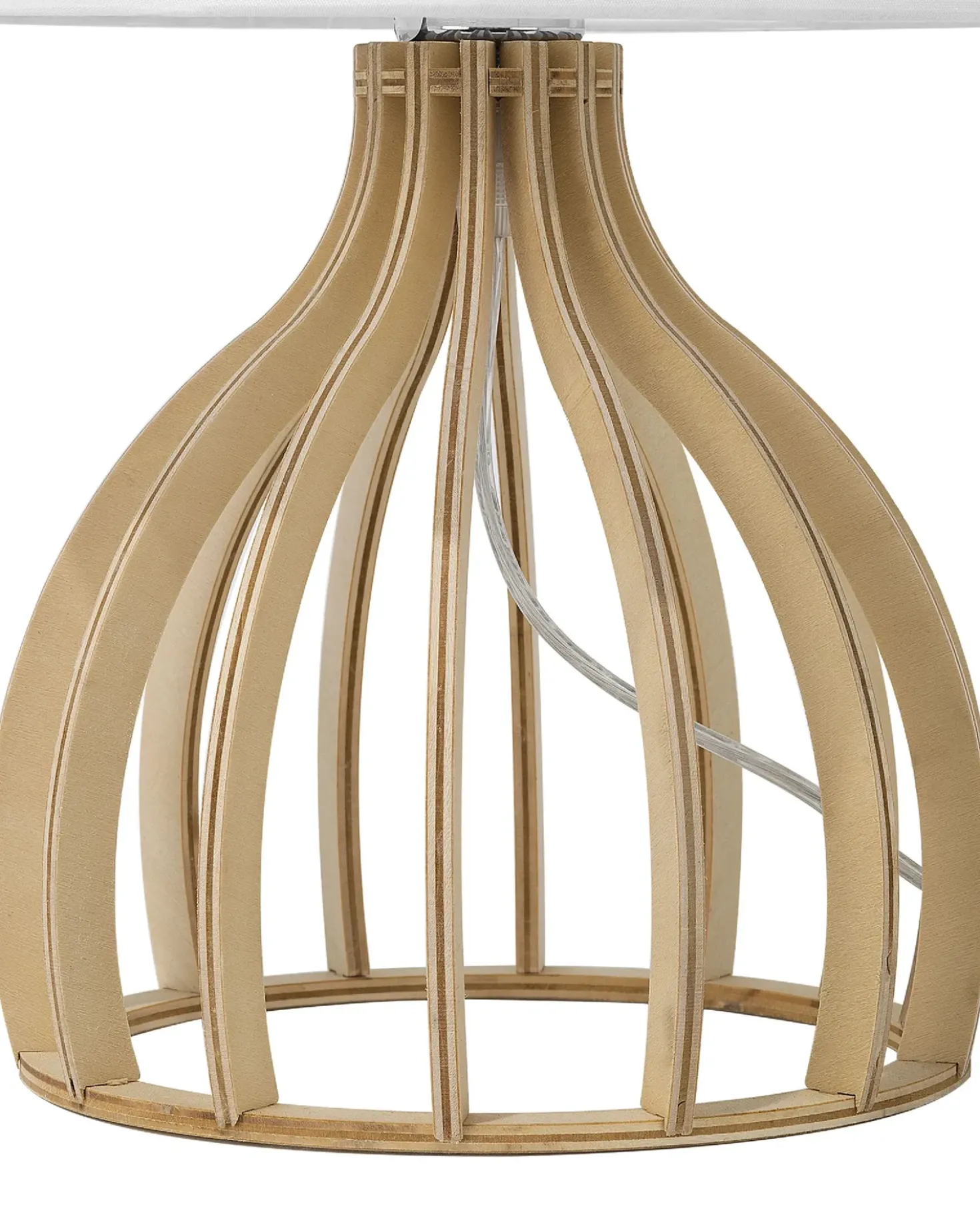 Lampada da tavolo AGUEDA Marrone/Bianco