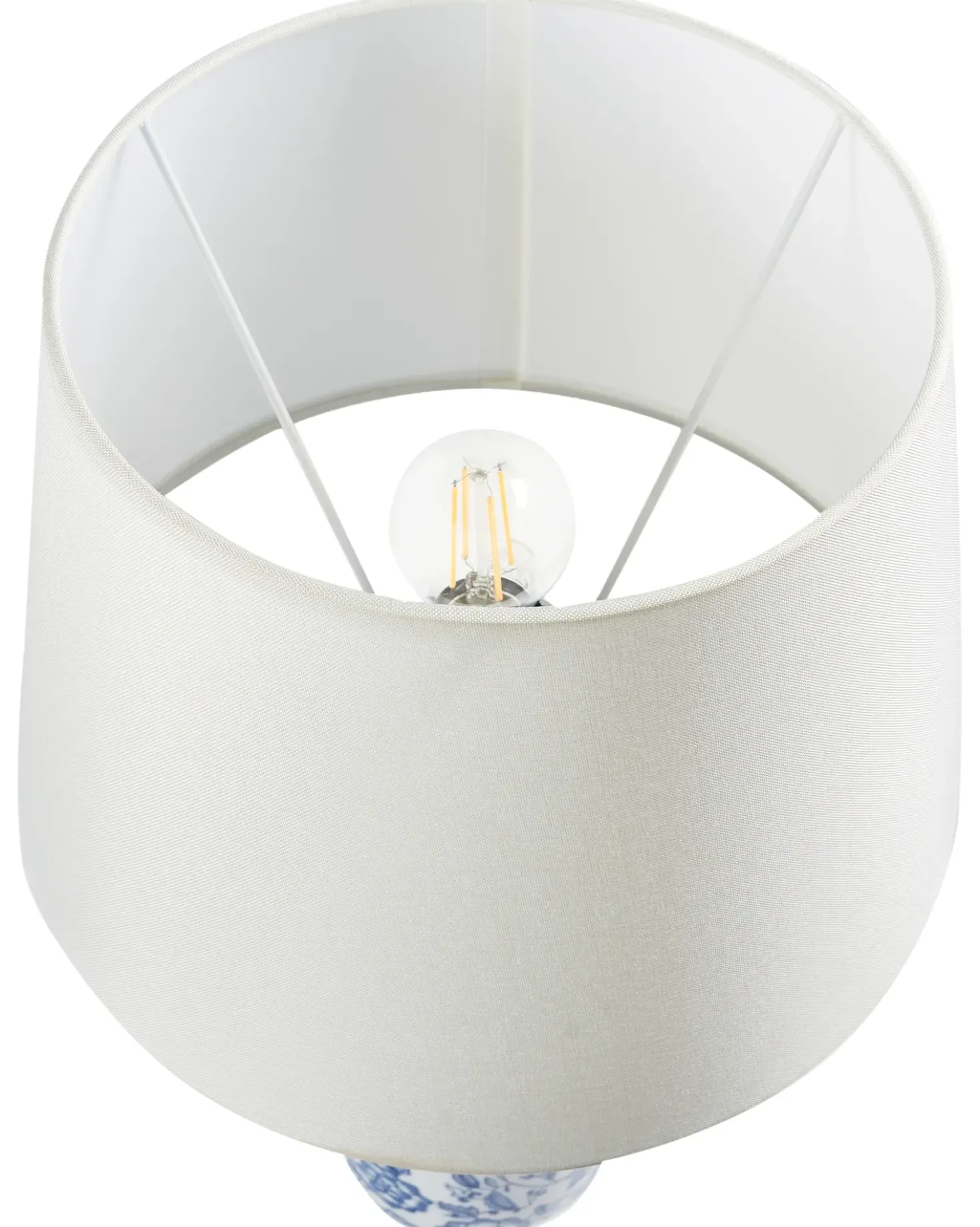 Lampada da tavolo AIBONITO Porcellana Bianco/Blu