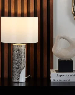 Lampada da tavolo AIKEN Porcellana Bianco