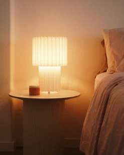 Lampada da tavolo ALFEIOS Lino Bianco