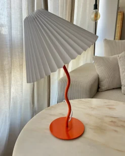 Lampada da tavolo ALWERO Metallo Arancione