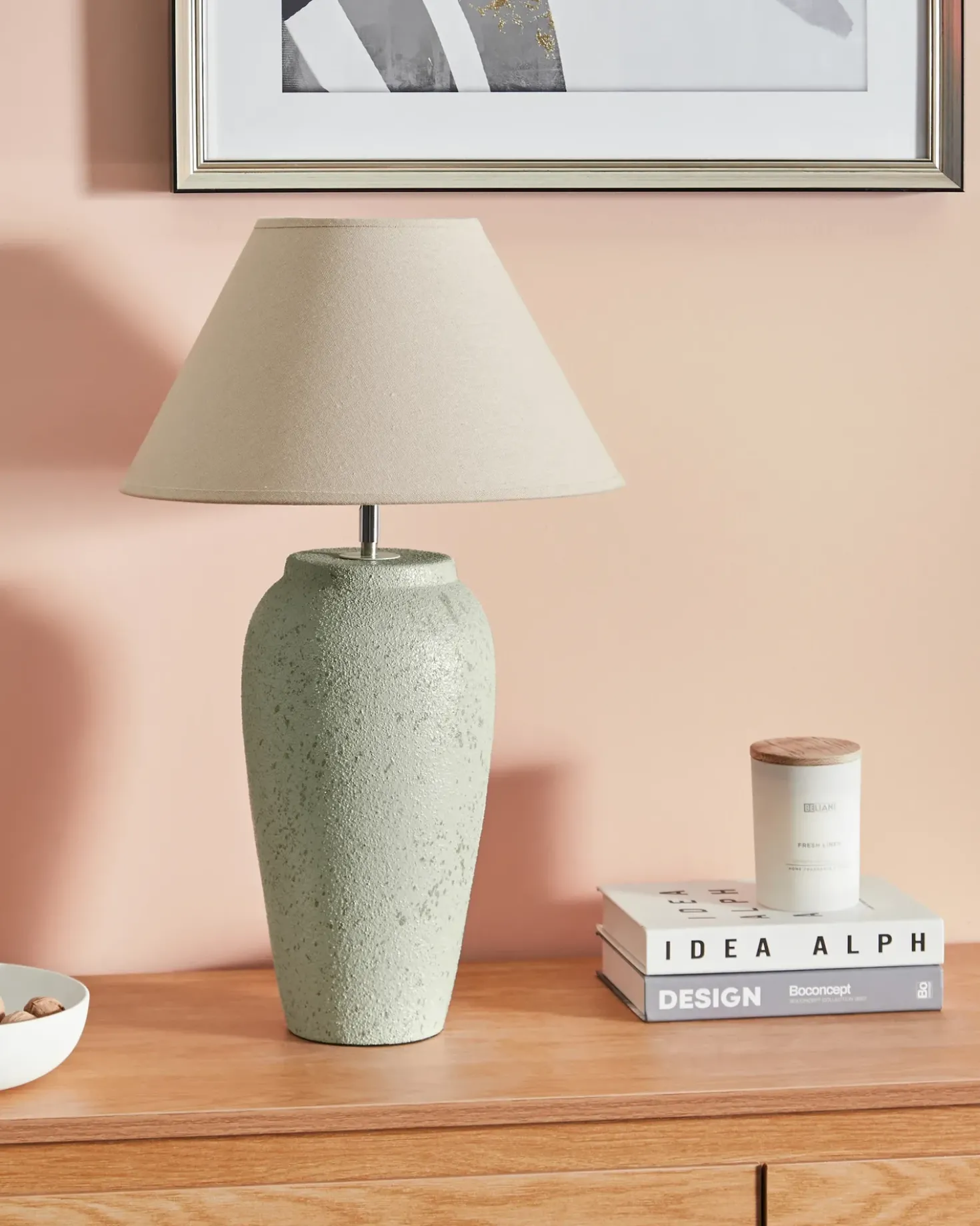 Lampada da tavolo AMBLO Ceramica Bianco sporco