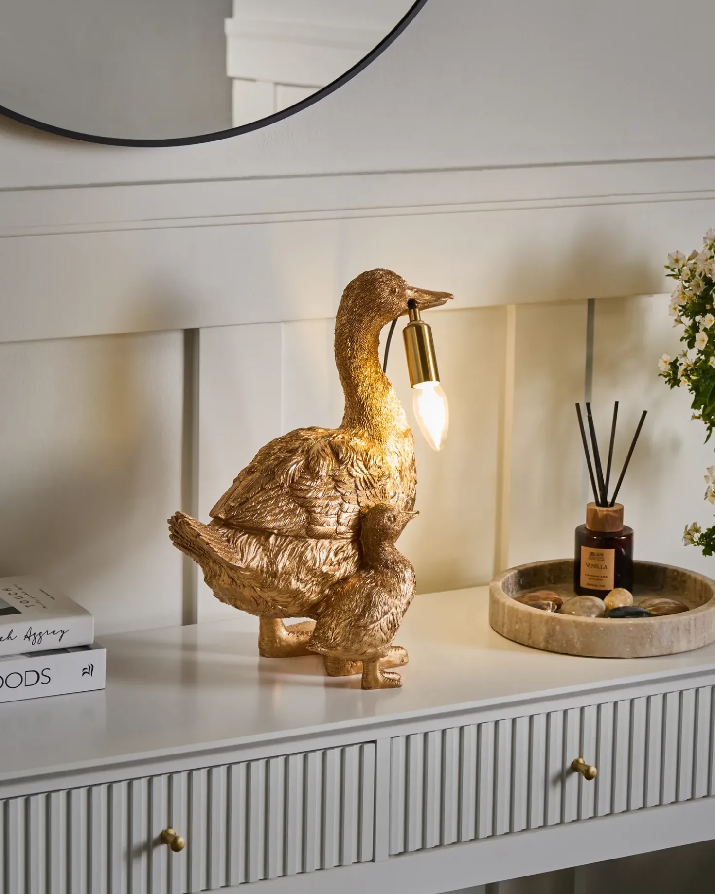 Lampada da tavolo Anatra DAFFY Oro