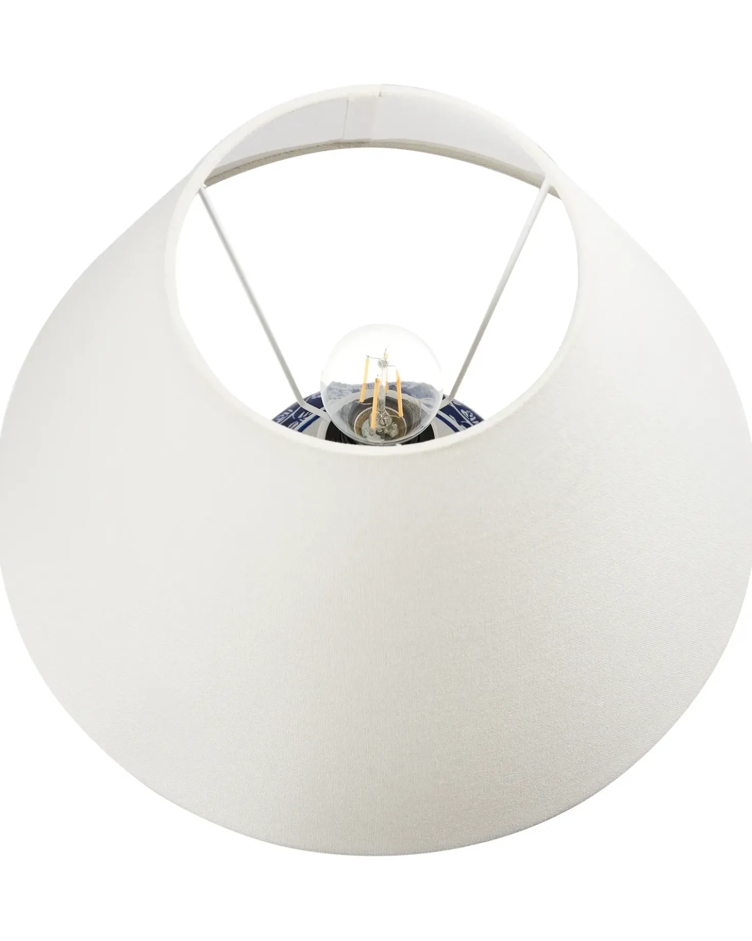 Lampada da tavolo ANGELES Porcellana Blu