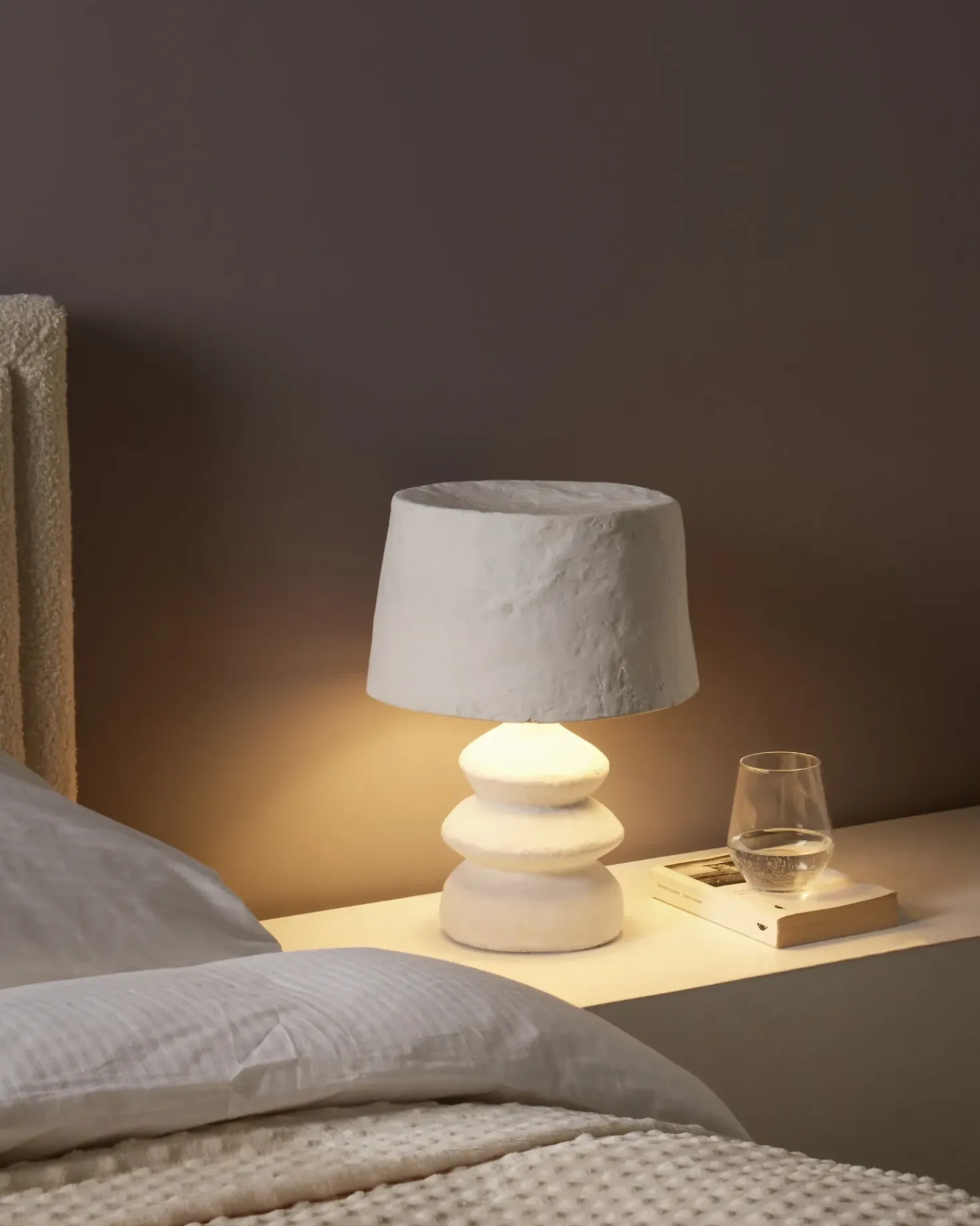 Lampada da tavolo ARAPEY Cartapesta Bianco