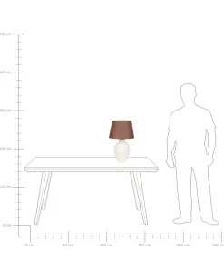 Lampada da tavolo ARCOS Ceramica Bianco