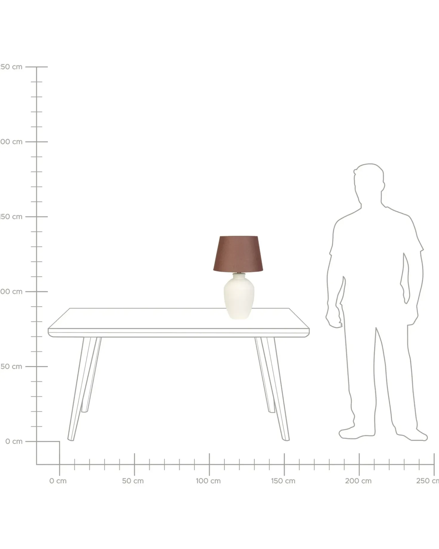 Lampada da tavolo ARCOS Ceramica Bianco
