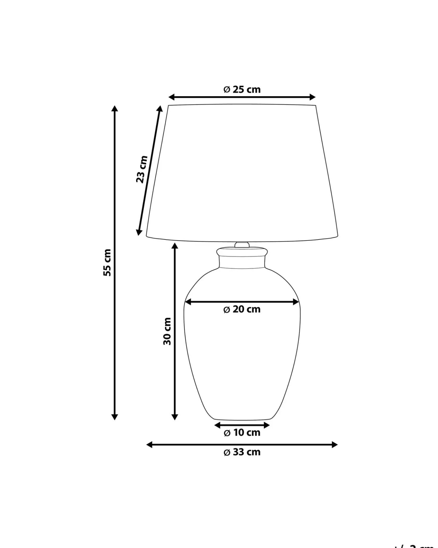 Lampada da tavolo ARCOS Ceramica Bianco