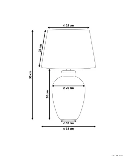Lampada da tavolo ARCOS Ceramica Grigio