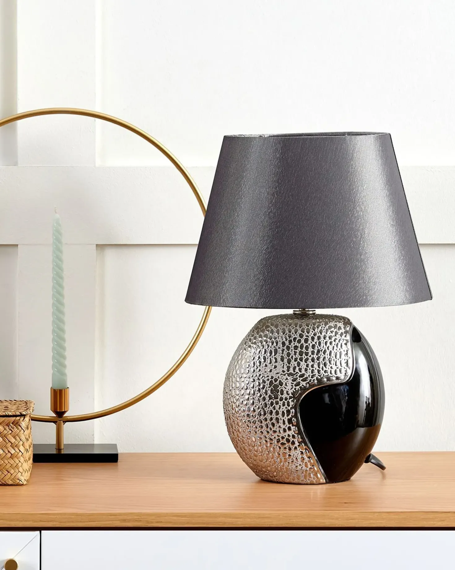 Lampada da tavolo ARGUN Ceramica Grigio