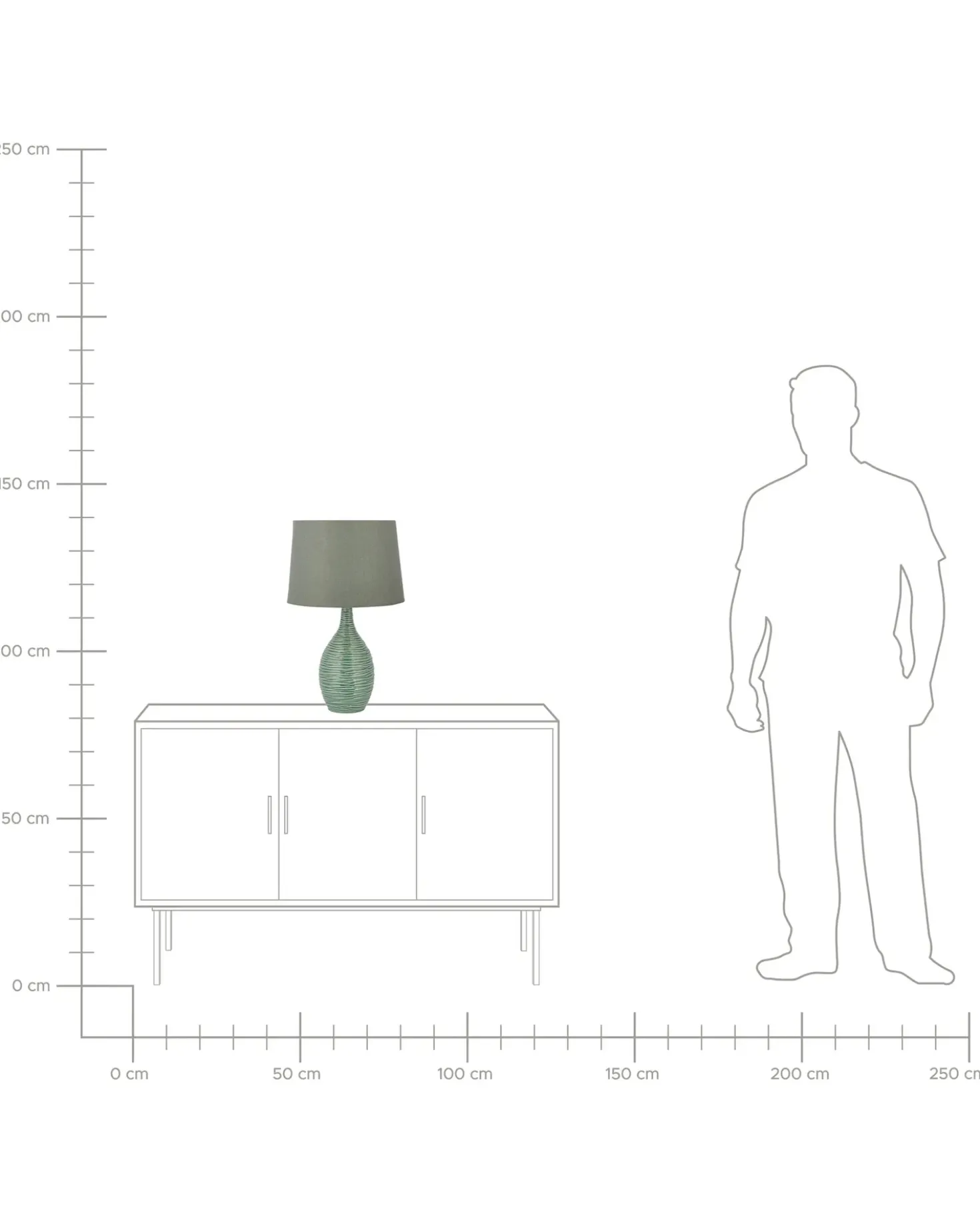 Lampada da tavolo ATSAS Ceramica Verde scuro