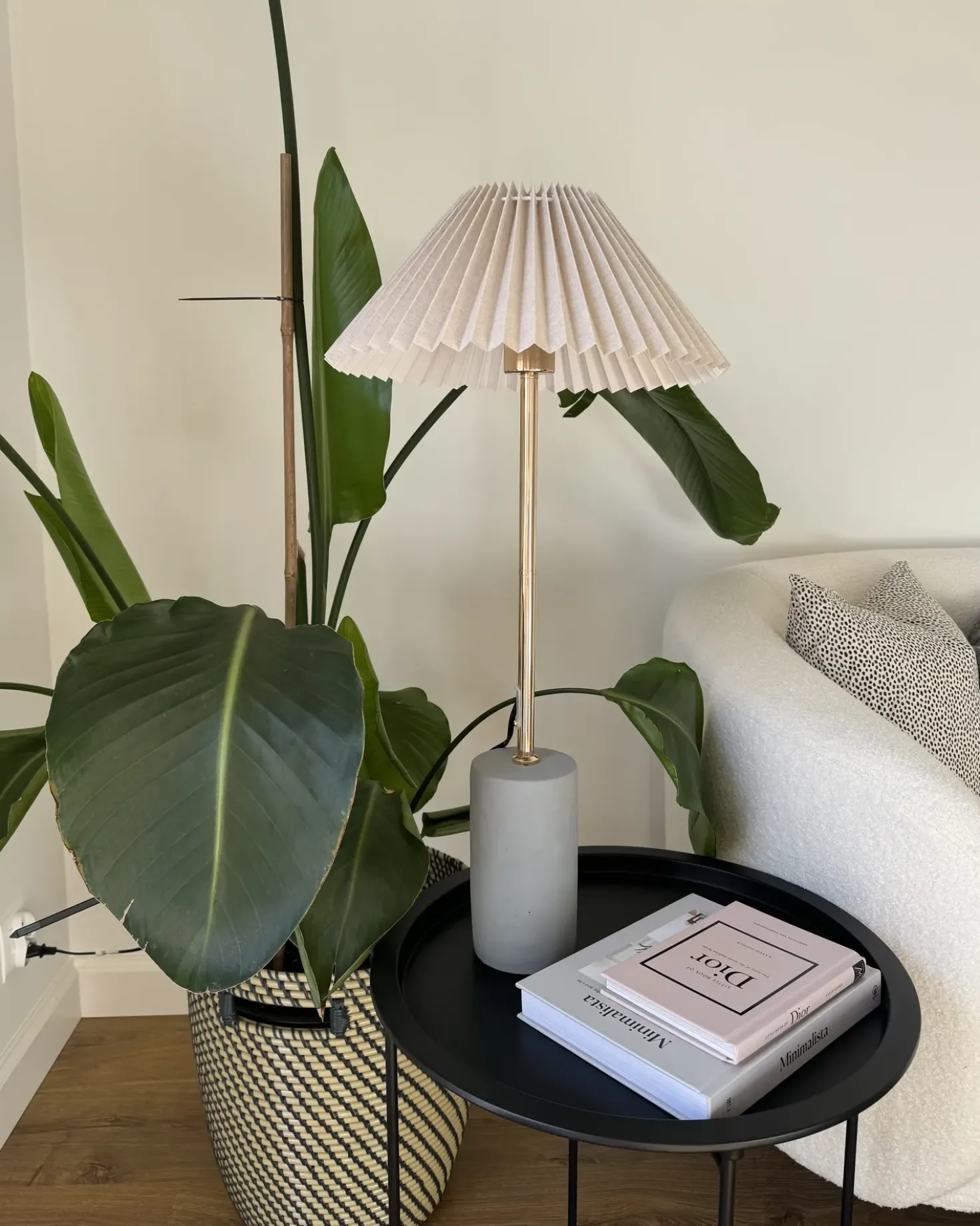Lampada da tavolo BALUARTE Lino sintetico Beige