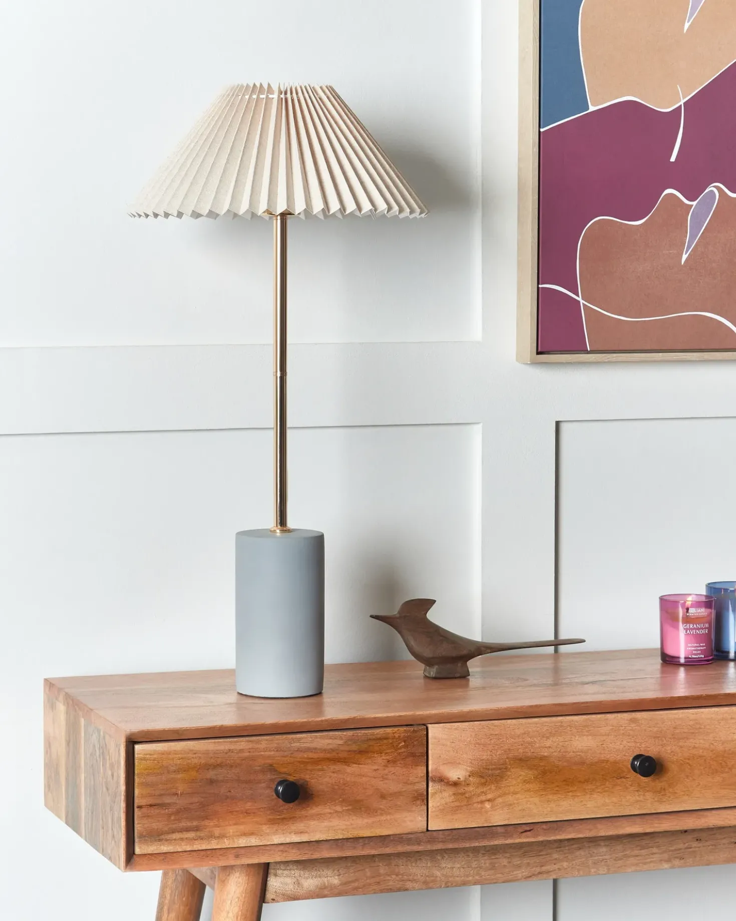 Lampada da tavolo BALUARTE Lino sintetico Beige