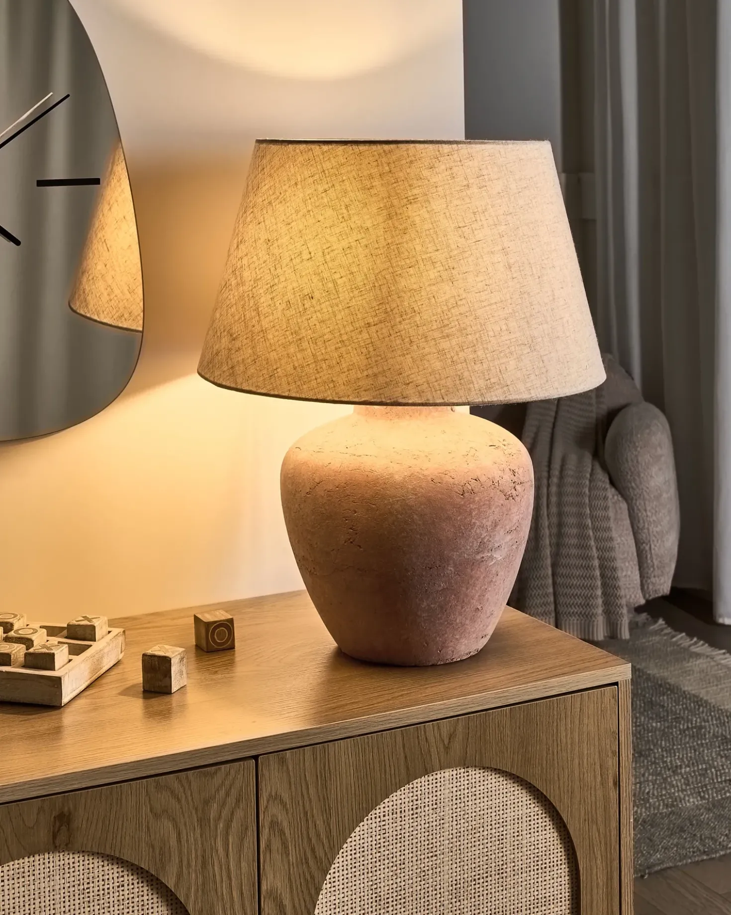 Lampada da tavolo BARTON Ceramica Marrone