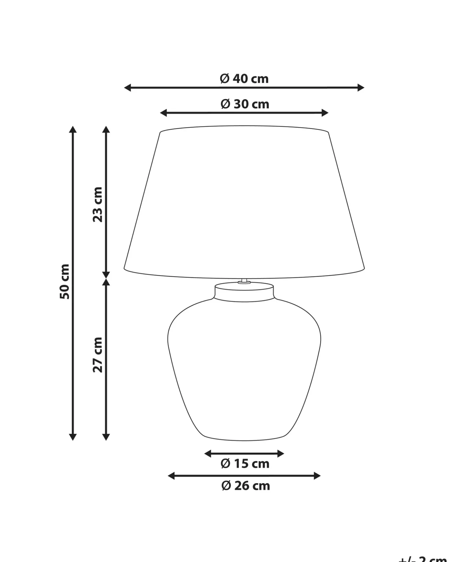 Lampada da tavolo BARTON Ceramica Marrone