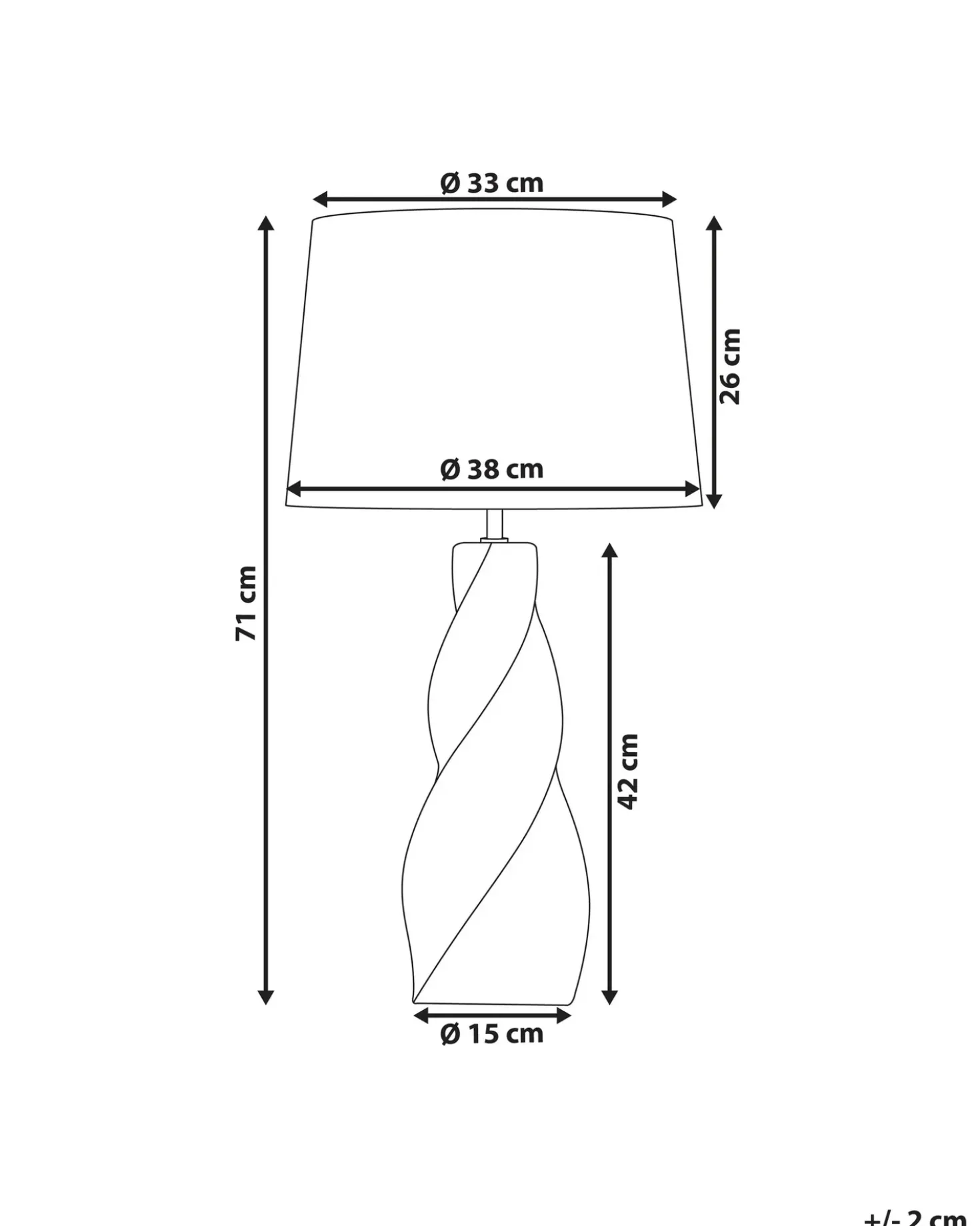 Lampada da tavolo BELAYA Ceramica Grigio